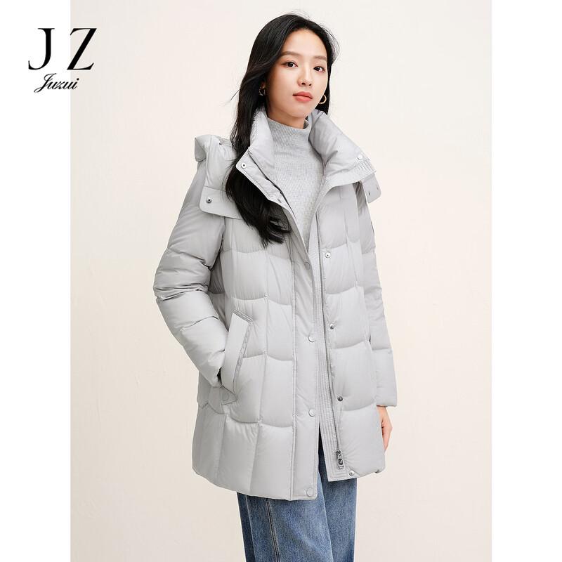 

JUZUI Women s Quilted Hooded Duck Down Jacket S