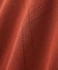 BLOND9 Cotton Hash Open Collar Short Sleeve Knit_Red Brick