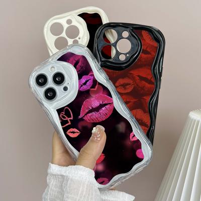 LZ23 Lips Kiss Heart Design Art Clear Soft Wave Phone Cases for Xiaomi 11 Lite Redmi Note13 12 8 Pro 9 12C Infinix Smart 8 Tecno Protection Back Cover