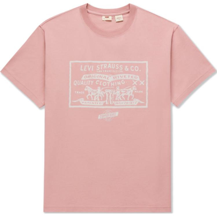 

Levis Удобная футболка свободного кроя с круглым вырезом и короткими рукавами, мужские топы, розовый 001AL-0002 S
