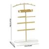Jewelry Display Organizers Metal Wood Bathroom Storage Rack For Earrings Necklaces Bracelets Space Efficient