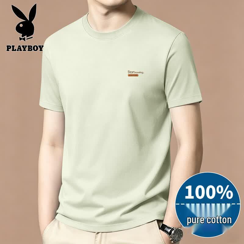 PLAYBOY Men's 2026 Summer Cotton Short Sleeve T-Shirt