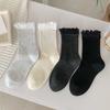 Breathable Women's Socks Lace Frilly Crew Socks Creative Long Socks
