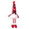 Polyester Stuffed Gnome Collectibles Lighted Christmas Doll, Knitted Figurine with LED Light, Creative Hanging Legs Sitting Ornaments Luminous Desktop