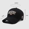 Men Embroidered Letter Baseball Cap Women Spring Summer Sunshade Hat Wide Brim Cap Ponytail Panama Cap Men's Peak Cap Sun Visor Hat