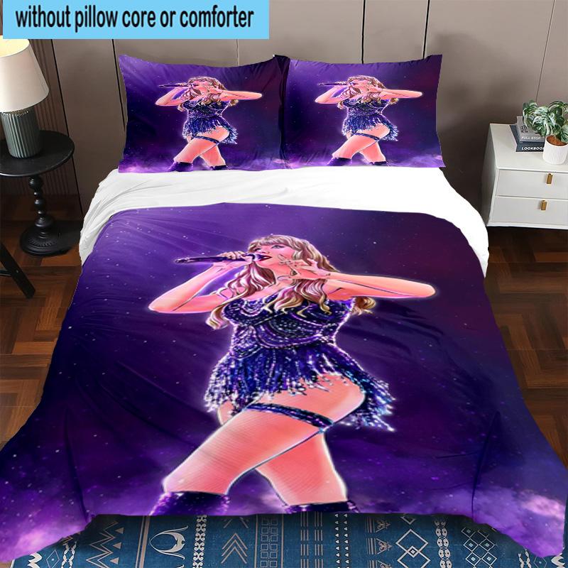 Taylor music Lover Artwork 3pcs Bedding,Including 1pc Duvet Cover And 2pcs Pillowcases Perfect for Christmas,Ideal for Bedroom, Dormitory