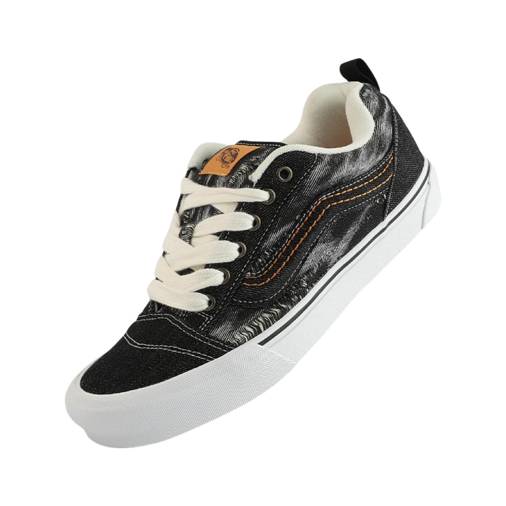 Vans Knu Skool Retro Pohodlné Ležérní Nízké Skateboardové Boty Unisex Tenisky Černé VN0009QCBPB