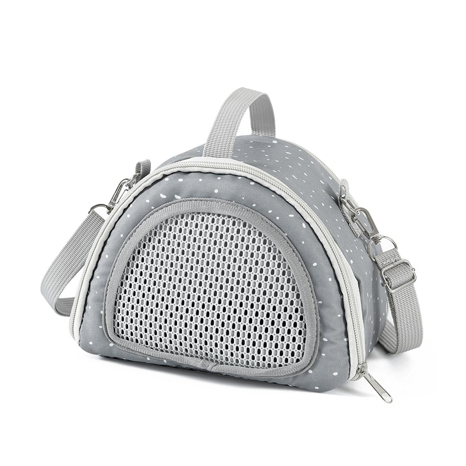 

Pet Crossbody Carrier Bag Breathable Ventilated Design Portable Travel Pouch for Hamster Squirrel Hedgehog Sugar Glider Lizard