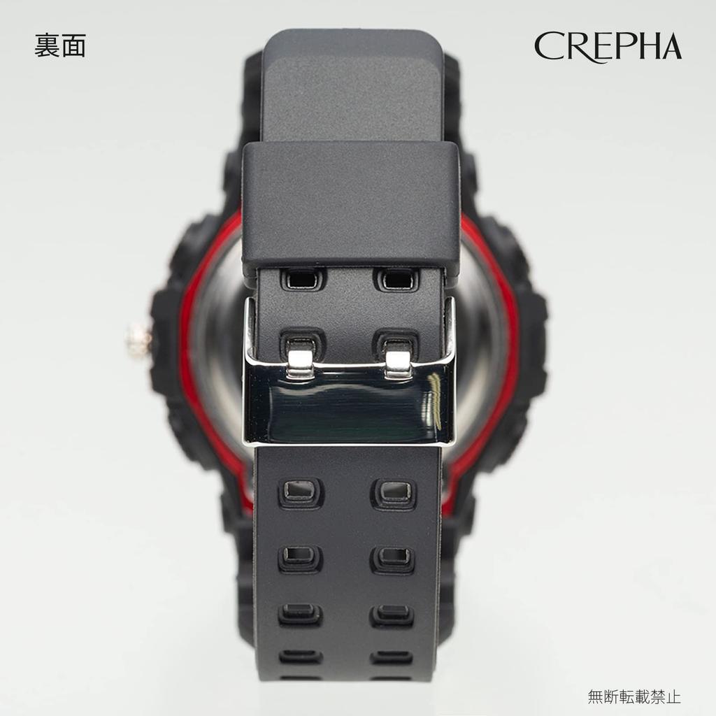 [Clefa] Digital Ana Men's Watch Waterproof Stopwatch Urethane Belt Black TS-AD252-RD