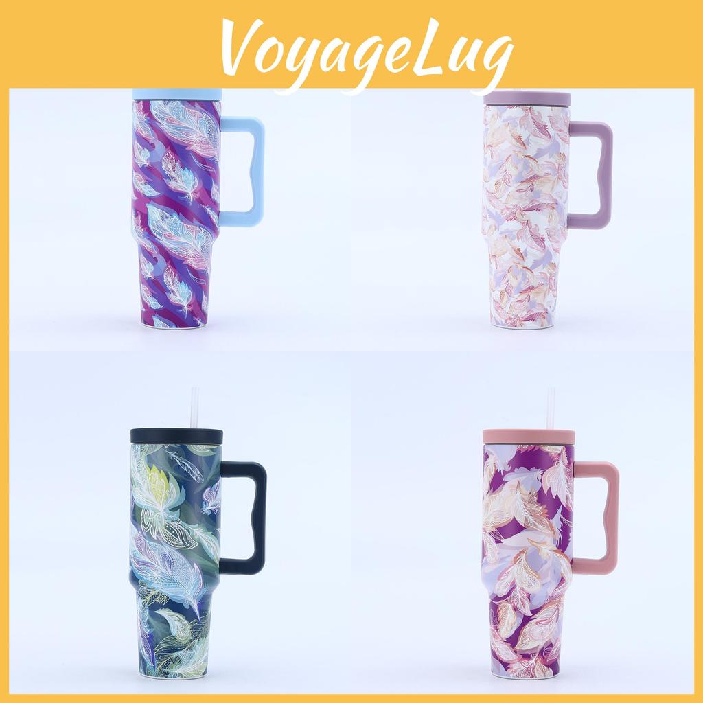 Stainless Steel 40oz Car Mug With Handle And Vacuum Seal For Outdoor And Commute