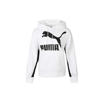 Felpa con Cappuccio Stampa Logo Classics Donna Top Bianco 599197-02