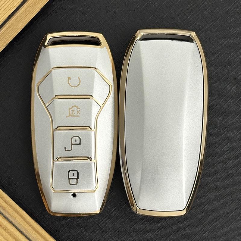 Ultra-Thin Fully Wrapped Car Key Case for BYD Qin Pro, Song Plus, Tang New Energy, Han, and E9