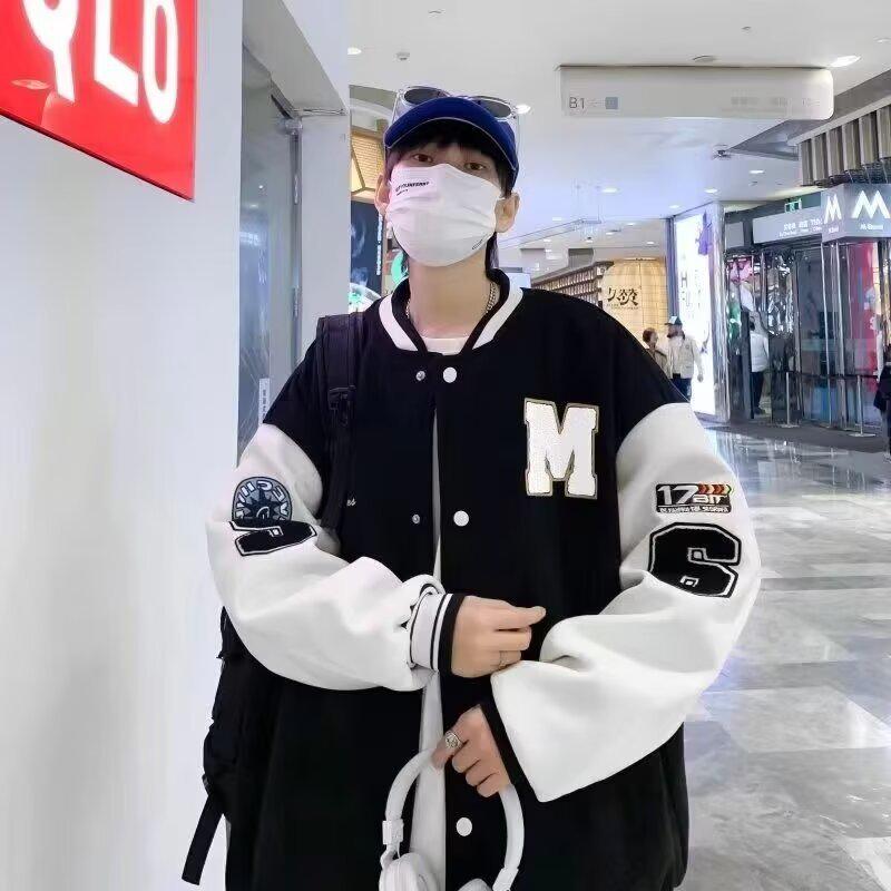 Men's Trendy Printed Baseball Jacket - Spring/Autumn High Street Casual Fashion