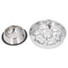 2 Pcs Slow Feeder Dog Bowls Stainless Steel Slow Down Eating Pet Dish Bowls Easy Cleaning Feeding