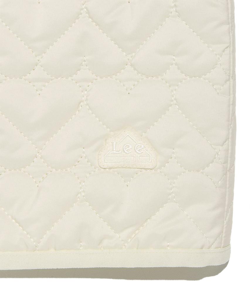 Lee Heart Quilted Mini Skirt Ivory