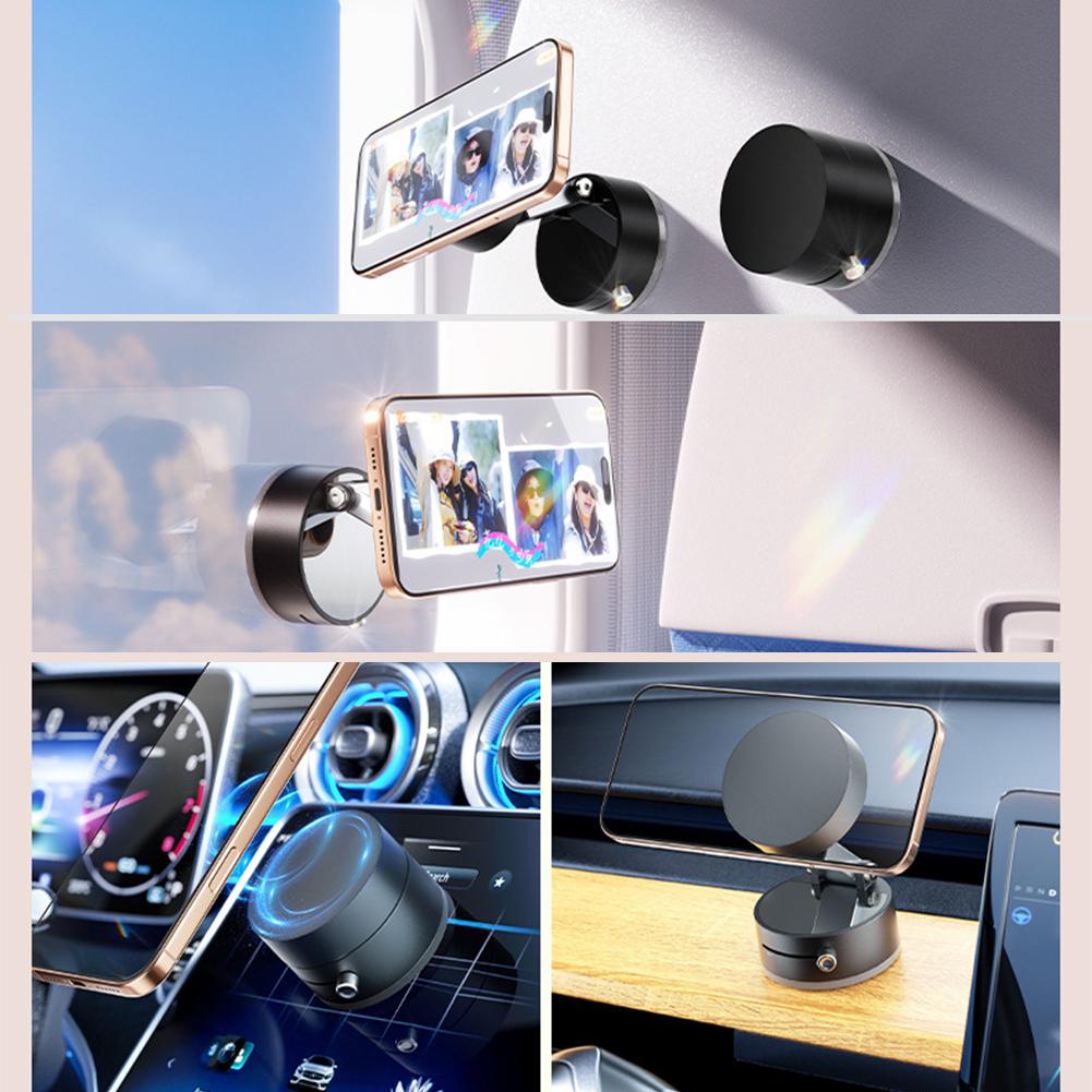 Magnetic Vacuum Adsorption Phone Mount Car Mount Vacuum Phone Holder Vacuum Suction Cup Phone Mount for Gym Bath Shower