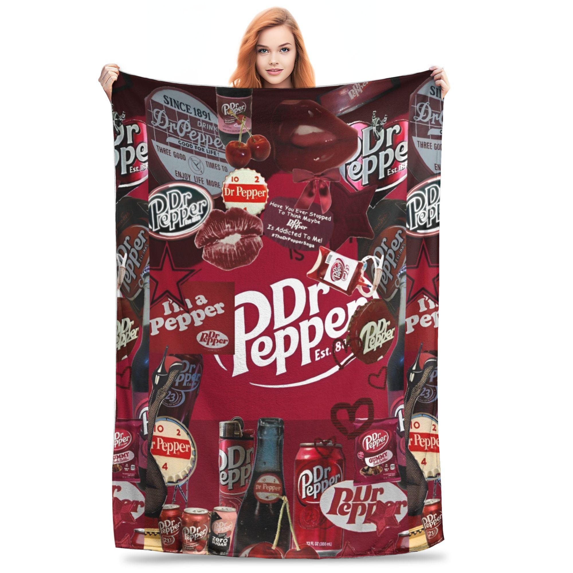

Пледы Dr Pepper Фланелевые Потрясающе Мягкие Пледы для Постельного Белья Декора Гостиной 30x40in