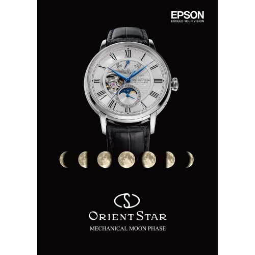 Orient Star M45 F7 Automatic Watch with Mechanical Moon Phase, Open Heart, RK-AY0101S, Men's, White, Made In Japan, with a 2-Year Manufacturer's Warra