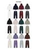 2025 Autumn/Winter Fleece-Lined Hooded Sweatshirt & Pants Set – Men's Trendy European/American Basic, Solid Color, 510g.