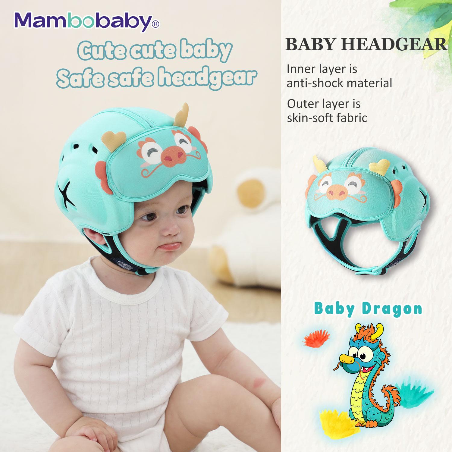 

Mambobaby Safe Anti-Shock Baby Helmet Toddler Head Protector Headgear for Infant Learn Crawl, Walk Prevent Injury from Bump Fall One Size