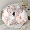 1pc Koala Flowers Pattern Umbrella  Automatic Opening and Closing Umbrella, High Quality Umbrella, Ideal Gift for Her 264