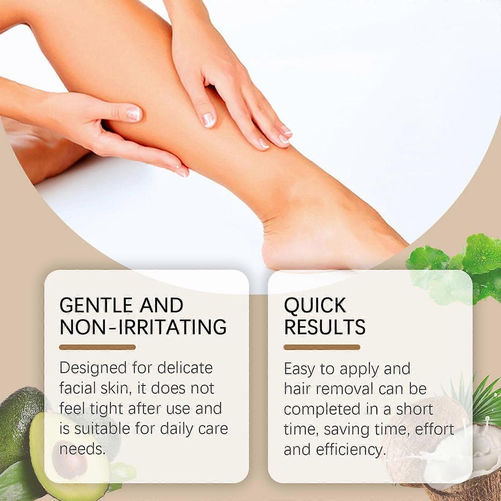 Limited time!!Hoygi Coconut Facial Hair Removal Cream Gentle For Facial Hair Removal, Suitable For Men And Women, Gentle And Non-Irritating For Lip An