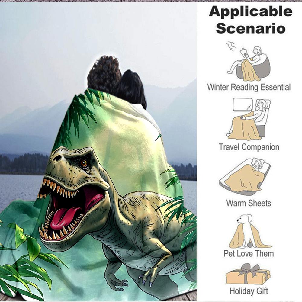 1PC Dinosaur, Prehistoric Blanket - Soft Warm All-Season Throw for Sofa, Bed, Car, Office, Throw For Sofa yy250916106
