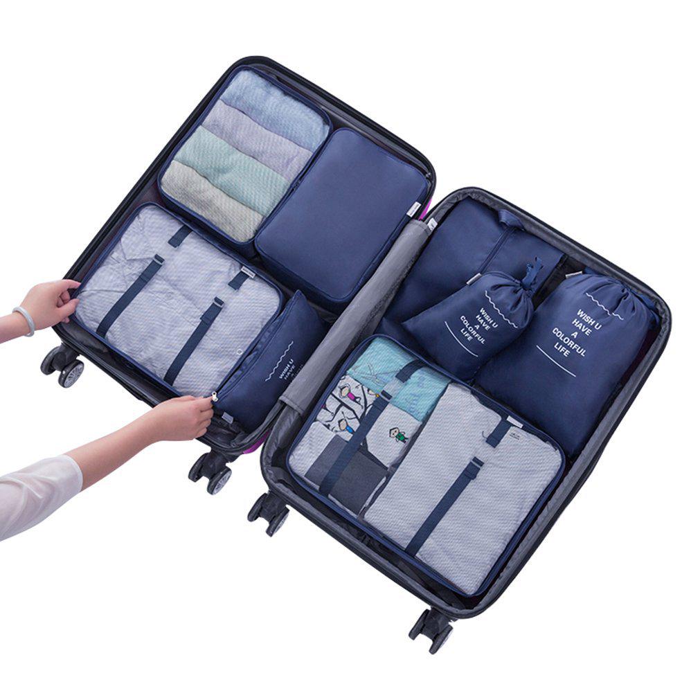 8-Piece Travel Storage and Organizer Set for Suitcases
