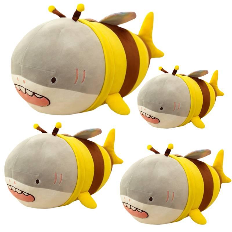Bee Shark Plush Toy Funny Stuffed Animal Pillow Gift