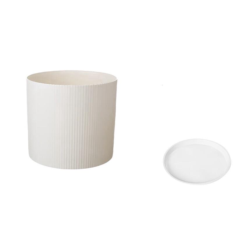 KEYSHEEL Cylindrical Plastic Planter Pots
