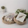 1Pc Paper Fruits Storage Basket Household Weave Vegetables High-capacity Snack Tray Paper Rope