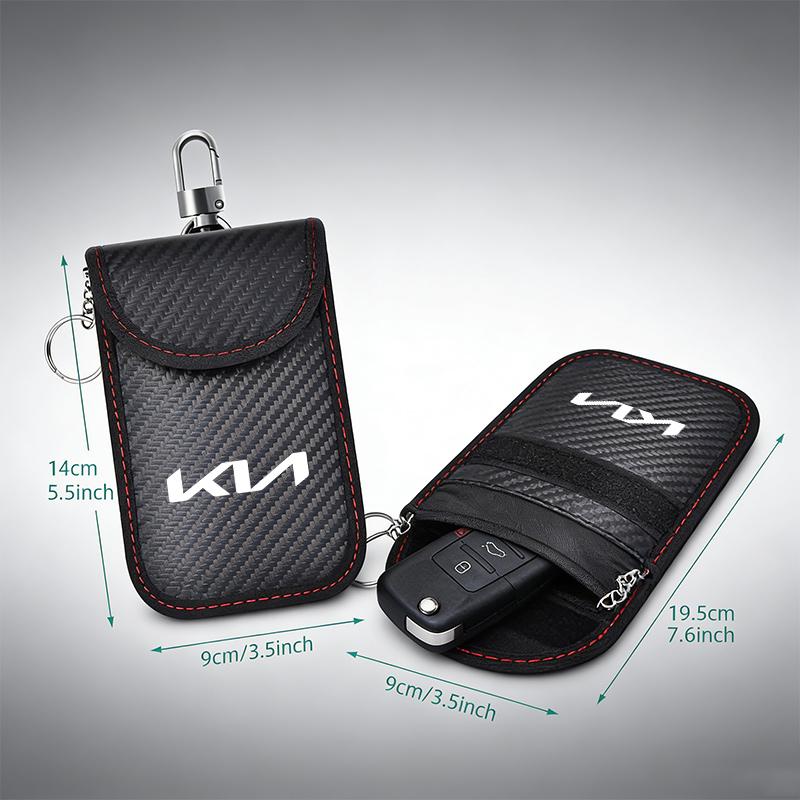 Car Key Case Signal Blocker Bag RFID Shielding Pocket For Kia Rio Ceed Sportage Cerato Soul Sorento Picanto Optima Accessories wvkzl55