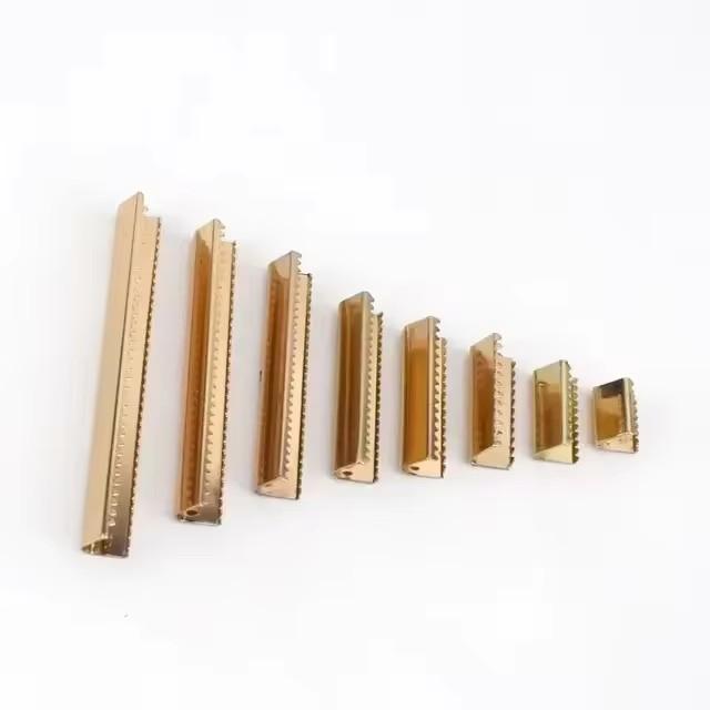 10Pcs Meetee 10-60mm Metal Tail Clip Buckle Bag Strap Webbing End Stopper Clasp Clothes Belt Hook DIY Leather Crafts Accessories