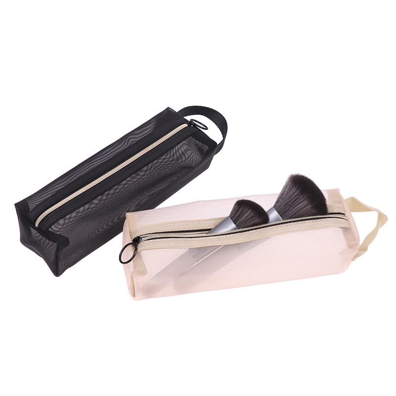 Makeup Brush Travel Case Cosmetic Toiletry Bag Organizer Mesh Kit Pouch