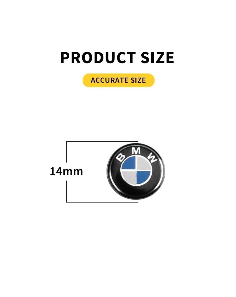 XXALI 1 11/14MM 3D Aluminum Car Key Shell Stickers For BMW M M1 M2 M3 F32 E52 E53 E60 E90 E91 E92 E93 F01 F30 Auto Key Remote Fob Decals