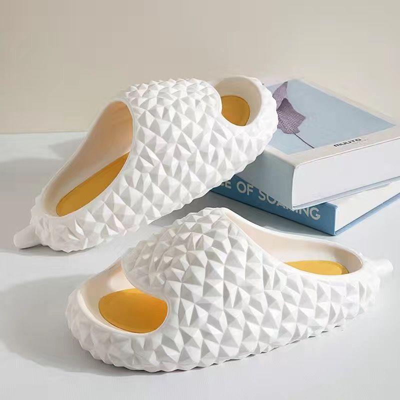 

Fashion Women s Home Slippers 2025 New Arrivals Durian Slipper Summer Couples Casual Comfort Flip Flops Woman Flats Beach Shoes Slides 44-45 белый