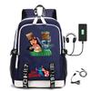 Large Capacity Backpack Printed Student USB School Bag