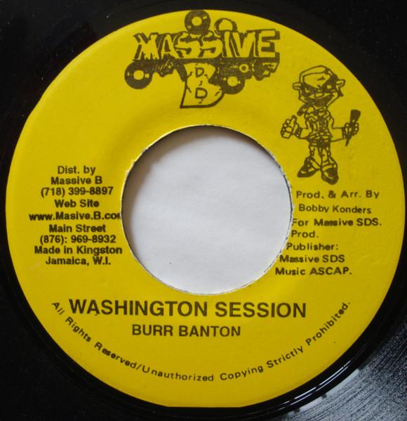

7inch Record BURRO BANTON Washington Session NONE Massive B Jamaica Reggae Ska Dub Used