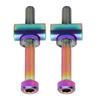 2pcs M5x40mm Ti Alloy Bike Seat Post Fixing Bolts Bike Seatpost Screws Cycling Accessories for Bike Seat Tube Colorful