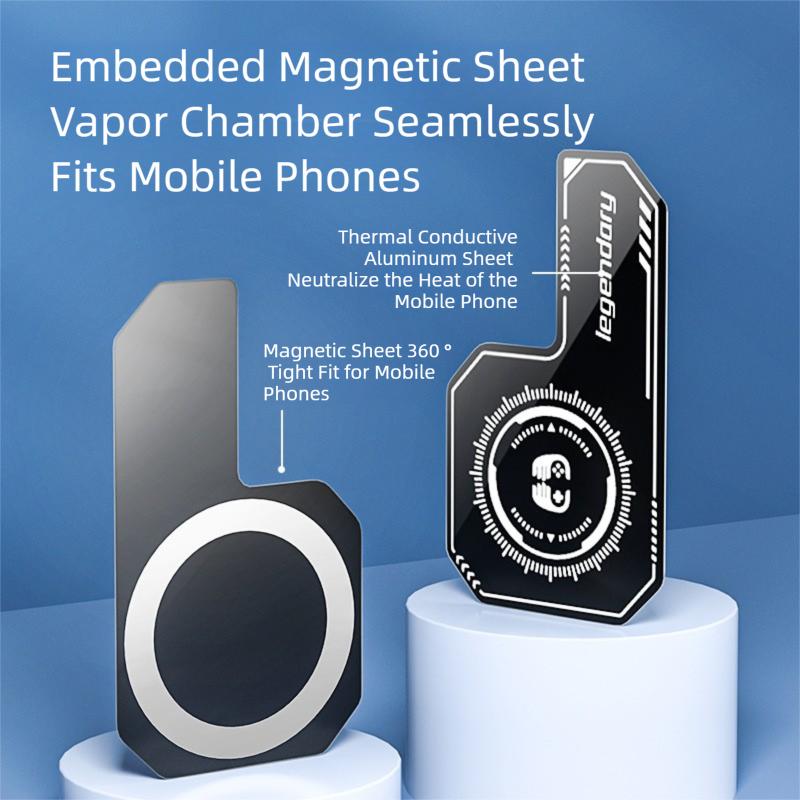 Universal Magnetic Vapor Chamber Cooler - Triple-Layer Upgrade (60x106mm) for Phone Semiconductor Coolers, Reusable Washable Adhesive