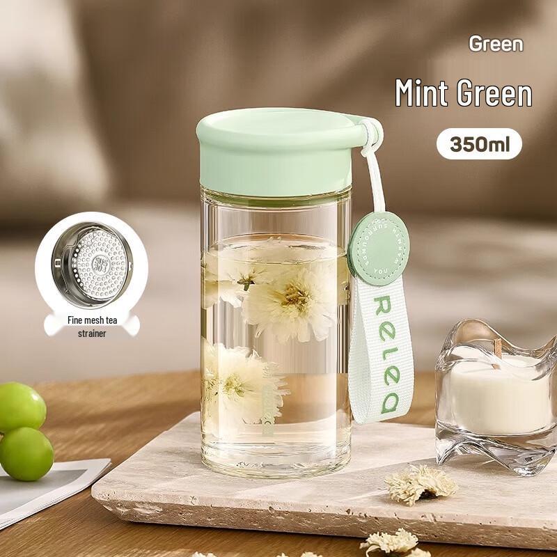 RELEA Lightweight Double-Layer Glass Cup