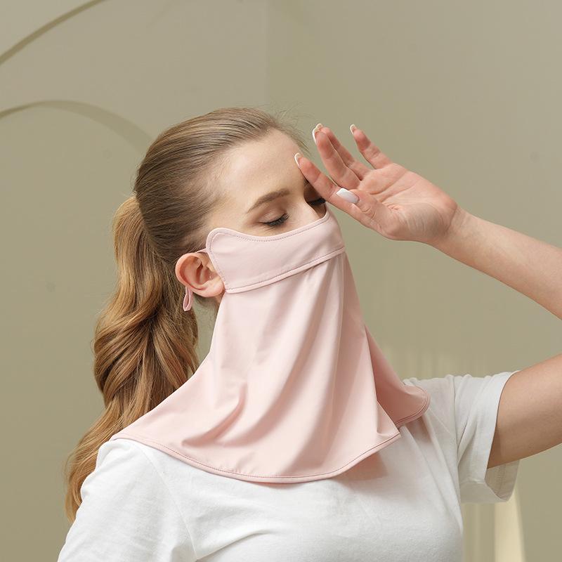 Atmungsaktive UV-Schutz Eisseide Gesichtsmaske für Sommer Radfahren und Autofahren