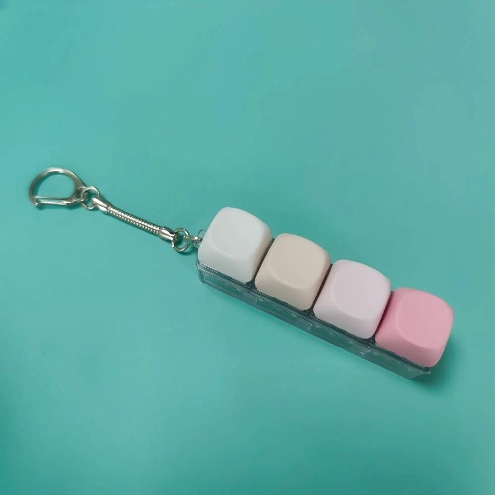 Key Button Fidget Keychain 1/2/3/4/9 Keys Decompression Toy New Pinch Toy  Adult