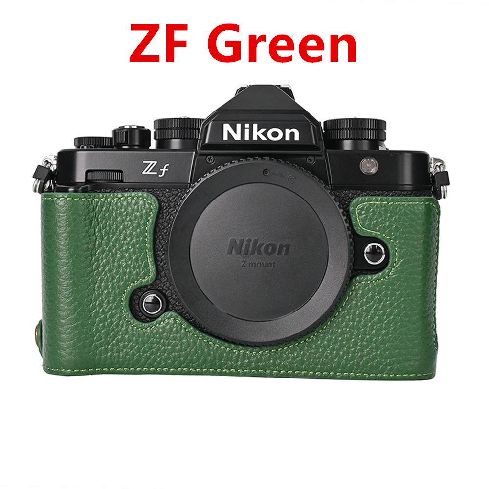 Echte Leder Halbe Kameratasche für Nikon Z6III Z6II Z7II Z5 Z50II ZF Zf Akkufach Kamera Körperabdeckung