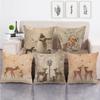 Cartoon Deer And Snowman Digital Printing Short Plush Pillow Covers Decorative For Car Sofa Office Cushion Cover Home Goods
