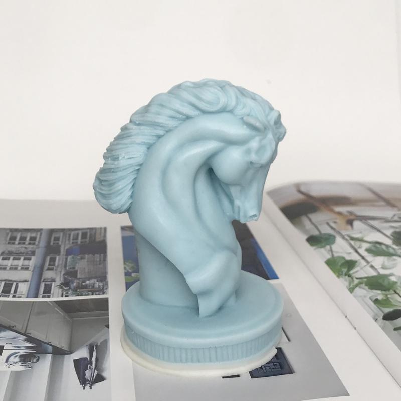 New War Horse Head Sculpture Silicone Mold 3D Horse Head Candle Plaster Art Resin Making DIY Soap Baking Supplies Home Decor
