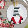 3pcs Cartoon Gnome Silverware Holder Exquisite Xmas Tableware Storage Bag  Party Favors
