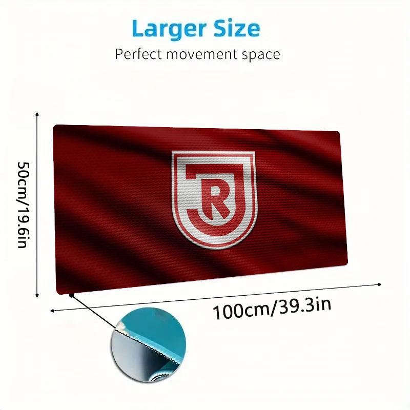 SSV Jahn Regensburg Large Size Mouse Pad Large Gaming Table Cushion Non-slip Laptop Tablet Big Mousepad XXL Mat Mini PC Playmat With Lock edge
