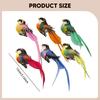 6Pcs Artificial Bird Ornaments Decorative Fake Birds Clip on Lifelike Figurine Tree Branch Decors