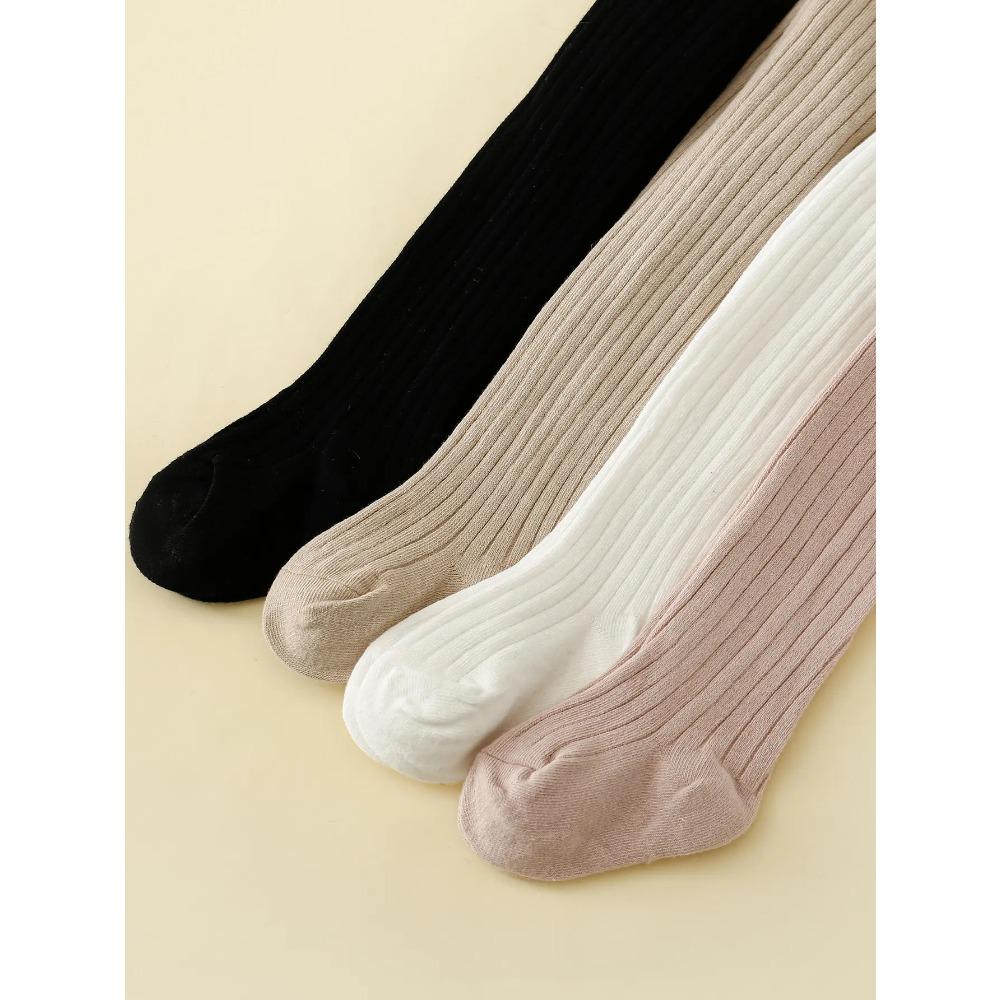 4pairs Toddler Girls Solid Tights
